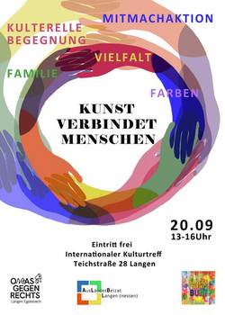flyer kunst verbindet menschen