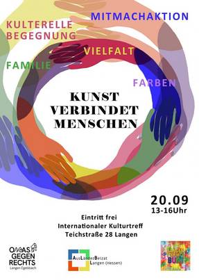 flyer kunst verbindet menschen