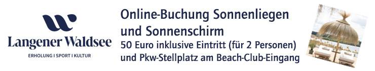 Online-Buchung Sonnenliegen mit Sonnenschirm © Stadt Langen