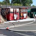Brand Sperrmüllcontainer Wertstoffhof © ALEG