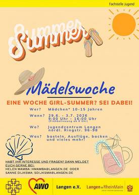 Sommer-Mädelswoche im Jugendzentrum © Jugendzentrum Sommer-Mädelswoche im Jugendzentrum © Jugendzentrum