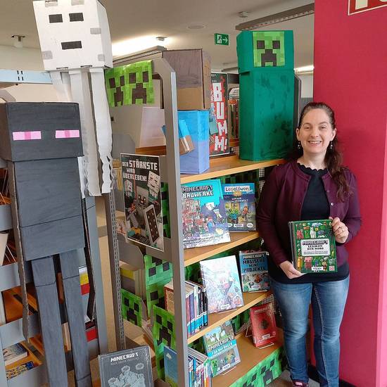 Minecraft-Bücher Becker-Busse Bücherei © Thomas Mertin/Stadtbücherei Langen