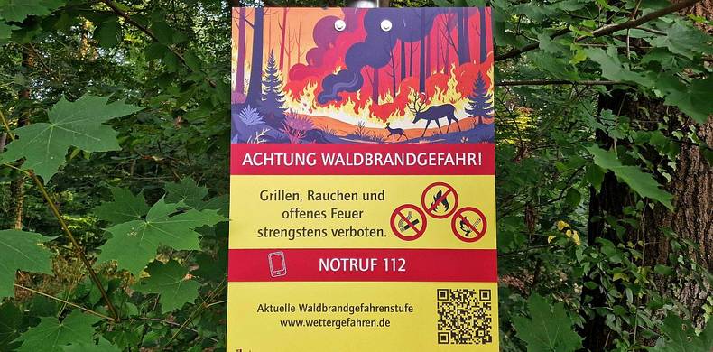Schild Waldbrandgefahr © Stadt Langen